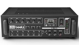 Dabeatz 250 watt Professional Power PA Amplifier with 6 mic input Power AV Amplifier with Bluetooth/MIC Input/USB/SD Card/FM Radio/AUX Input/Remote Control, Equalizer, Bass,Tre(250 watt Output)