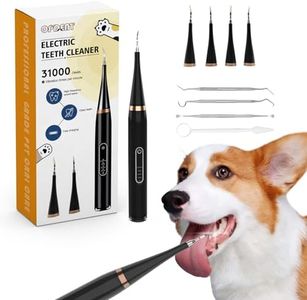 Opdent Plaque Remover for Teeth - Electric Toothbrush for Dogs Pet Brush Set,Electric Five Modes + 4 Cleaning Head, Effective Care of Teeth, pet Must Have, Help Dog Oral Health. (Black, Large)