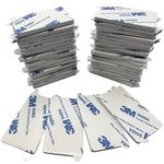3M Double Sided Sticky Foam Pads with EASY PEEL Tabs, 40 Pack - White - 50mm x 30mm - Heavy Duty, Strong Adhesive, Waterproof - Perfect for Wall Hangings, Pictures, Dash Cams - Use on All Surfaces