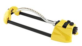 Dramm 15003 ColorStorm Premium Metal Oscillating Sprinkler with Brass Nozzle Jets, Yellow