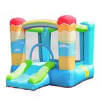 doctor dolphin Inflatable Bounce House for Kids, Bouncy House with Blower Indoor Outdoor, Jumping Bouncer with Castle Slide for Children Party (Hot-air Balloon Theme)