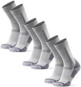 DANISH ENDURANCE Merino Wool Hiking Socks, Crew Length, Thermal & Moisture Wicking Hiking Socks, 3 Pair Pack for Men & Women