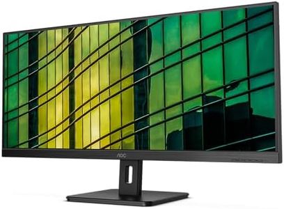 AOC U34E2M - 34" QHD Monitor, 100Hz, VA, 4ms, Low blue Light, Adaptive Sync, Flicker Free, Vesa mountable, Tilt (3440 x 1440 @ 100Hz, 300 d/m², HDMI 2.0 / DP 1.2 ), Black