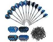 DS. DISTINCTIVE STYLE 18-Gram Soft Tip Darts Set of 12 with 120 Darts Plastic Tip, 16 Dart Flights, 12 Heavy Duty Alloy Shafts for Electronic Dartboard