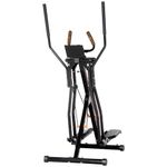 Soozier Gazelle Glider Air Walker Exercise Machine with Four Resistance Levels, Elliptical Trainer with LCD Monitor, Heart Rate Sensor, Two Wheels