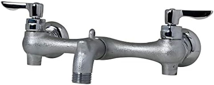 American Standard 8350.235.004 Exposed Yoke Wall-Mount Utility Faucet with Metal Lever Handles, Rough Chrome