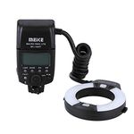 Meike iTTL TTL LED Macro Ring Flash Light for Nikon d3400 d5600 d5300 d3300 d3200 d3100 d5500 d5200 d5100 d7100 d750 d850 d7200 d500 d810 d7500 d5600 d5500 d7000 d3300 DSLR Camera with Hot Shoe Mount