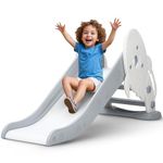 Baybee Garden Baby Slide for Kids | Plastic Baby Sliding for Babies with Anti Slip Step | Children Baby Play Area Indoor Setup | Freestanding Outdoor Slider for Kids 2 to 5 Years Boys Girls (Rocket)