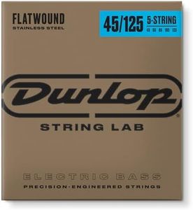 Dunlop DBFS45105 Flatwound Bass Strings, Medium 5 String Medium