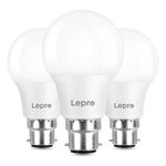 Lepro Bayonet Light Bulb, 60W Equivalent, Warm White 2700K, 8.5W 806lm B22 LED Bulb, BC A60 GLS Energy Saving Lightbulbs, Non-dimmable, Pack of 3