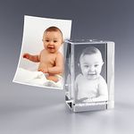 Personalized Custom 3D Photo engraved Crystal (Small Rectangle (1.96" x 3.14" x 1.96"))