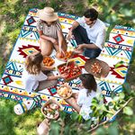 Extra Large Picnic Blanket 80"x 80" Waterproof Picnic Mat, Sand-proof Outdoor Beach Blanket, Foldable Beach Mat for Camping, Park, Travel-AutumnRed