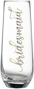 Lillian Rose Gold Bridesmaid Stemless Champagne Glass, 1 Count (Pack of 1), Clear