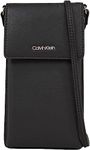 Calvin Klein Women Phone Pouch with Strap, Black (Ck Black), One Size