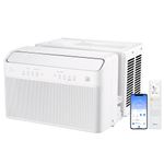 Midea 8,000 BTU U-Shaped Smart Inverter Window Air Conditioner– Ultra Quiet with Open Window Flexibility, Compatible with Alexa/Google Assistant, 35% Energy Savings,White