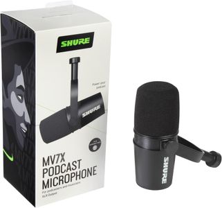 Shure MV7X XLR Microphone – Black Dynamic Podcast Mic