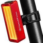 LumeBeam 100 Lumens Bike Tail Light USB Rechargeable - IPX6 Safety LED Bicycle Rear Light for Cycling and Night Riding - 1000 mAh Battery, 6 Lighting Modes, Easy Fit, 270° Visibility - Apace Vision