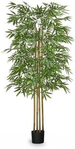 Maia Shop 5ft Artificial Bamboo Tree, Fake Plants for Home Decor, Natural Wood Trunk