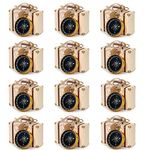 CUSFULL 50Pcs Compass Pendant Wedding Favors for Guests Compass Souvenir Gift with Kraft Tags and Box for Travel Wedding Party Decorations Nautical Christmas Ornaments (Yellow)