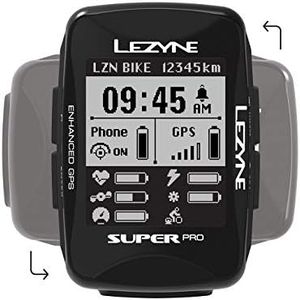 Lezyne Super Pro Unisex Adult GPS Bike/Mountain Bike Computer Black FR: One Size (Manufacturer Size: One Size)