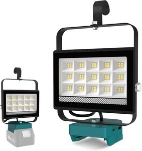 Portable Cordless LED Work Light for Makita 18V Battery, 60W 4500LM Flood Lights,Battery Lights with USB and Type C Charging,Ideal for Jobsite, Garage, Camping, Emergency(2 Modes & No Battery)