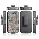 CAT S48c Case with Clip, Heavy Duty Belt Clip with Swivel Clip for CAT S48c (Sprint Verizon Unlocked S48c) Features: Secure Fit & Built-in Kickstand (Durable, Reliable & Lightweight) - Camouflage