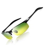 SUNGAIT HD Polarized Sunglasses for Men Driving Cycling Running Metal UV400 Sports Goggles SGT177HK-DN