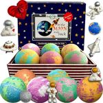 Galaxy Bath Bombs for Kids with Surprise Inside - Organic Bubble Bath Bombs with Educational Outer Space Planet Toys. Gentle, Natural & Kids Friendly -Valentines Day Gifts for Kids, Boys, Girls