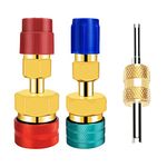 R1234YF Quick Coupler Adapter,R1234YF Refrigerant Quick Couplers Kit,R1234YF to R134A Hose Adapter High and Low Side Quick Fitting Connector for R1234yf Car Air-Conditioning AC Charging (Type 1)