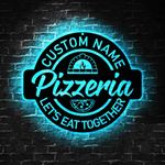 Custom Pizzeria Sign LED Light, Pizza Neon Sign, Kitchen Decor, Personalised Gift Restaurant Sign, Shop Signage, Business Logo Sign