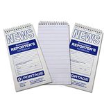 Reporter’s Notebook – Spiral Notebook, Notepad, Writing Pad for Professional Reporters & Journalists for Taking Notes, Field Book, Pittman Ruled– 4 x 8 Inches, 70 Sheets / 140 Pages (Pack of 3)