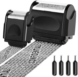 TONOS Identity Theft Protection Roller Stamp - Confidential Roller Stamp for Identity Protection & Security Stamp- Blocks Out Privacy Information, Guard Your Address & ID (2 Pack)