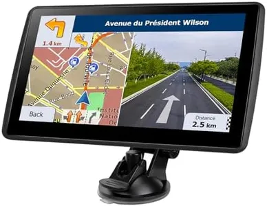 GPS Navigator for Car Truck RV, Latest 2025 Map 7 inch Touch Screen Car GPS, Support Voice Turn Direction Guidance/Speed and Red Light Warning/Custom Truck Routing (Black)