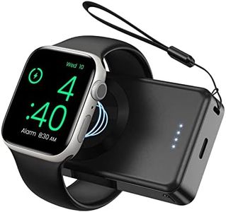 LVFAN Portable Charger for Apple Watch, 4000mAh iWatch Charger Power Bank Wireless Battery Pack Magnetic Travel Charger for Apple Watch Series 8 7 6 5 4 3 2 1 SE Ultra (Black)