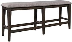 Liberty Furniture Industries Double Bridge Counter Bench, W60 x D15 x H26, Dark Brown/Gray