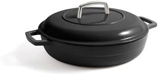 Martha Stewart Signature 3.5 QT Enameled Cast Iron Braiser w/Lid - Black