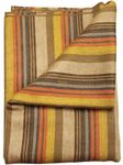 DAVLINA, Alpaca Wool Throw Blanket | Super Soft, Lightweight, Breathable and Hypoallergenic | Non-Itchy or Scratchy (Yellow Brown Varicolored, Queen (U.S. Standard))