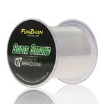 Funzhan Clear Plastic Fishing Line Superior Strong 500M / 546Yds 8LB - 28LB Monofilament Abration Resistant Bass Trout Walleye for Saltwater Surf Fishing Freshwater Colors