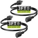 3FT (2Pack) 13A 125V 1625W ETL List