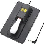 Zreephy Sustain Pedal Universal Foot Controller Switch, 6.35mm 1/4" Jack Damper Pedal For Keyboards Digital Pianos MIDI Synthesizers Electronic Organ Tone Modules Drum Machines (Black)