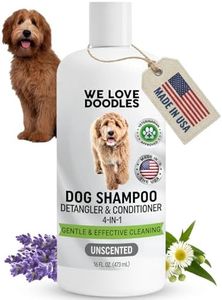 USDA Organic Dog Shampoo, Conditioner & Detangler - Best Shampoo for Goldendoodles, Poodles & Doodles - for Matted Pet Hair - Sensitive Skin Shampoo for Puppies - Made in The USA, 16OZ (Unscented)