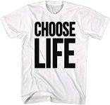 Boutique Retailer Men's Choose Life T-Shirt, White/Black, One Size