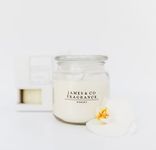 James & Co No.1 White (Wild Flower, Cotton & Lilac) 14oz Natural Scented Large Jar Candle - Up to 60 Hours Burn Time