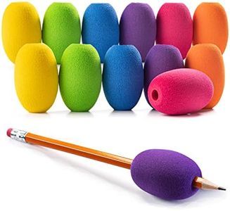 Special Supplies Egg Pen-Pencil Grips for Kids and Adults Colorful, Cushioned Holders for Handwriting, Drawing, Coloring - Ergonomic Right or Left-Handed Use - Reusable (12-Pack)