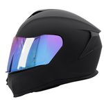 Zorax Falcon Matt Black XXL (63-64cm) Full Face Motorbike Motorcycle Helmet ECE 22.06 Approved + Extra Iridium Visor