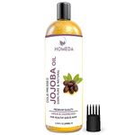 Homeda Cold Pressed Jojoba Oil for Hair Growth, Face Glow, Skin (200 ml) 100% Pure, Organic, Virgin & Unrefined