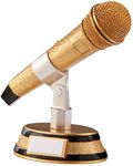 A1 PERSONALISED GIFTS Gold Microphone Karaoke Trophies