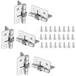 6Pcs Self-Opening Spring Hinges,Self-Closing Spring Door Hinges, Automatic Closing Hinges for Invisible Doors(1 Inch)