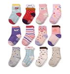 heartbury Baby'S Anti Slip Cotton Blend Ankle Length Socks (Am-07022001_Multicolour)