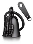 Bandmax Black Middle Finger Motorcycle Keychain Fuxk Off Gremlin Bell Luck on Road Safe Driving Good Luck Biker Rider Bells Guardian Protection Amulet Accessory